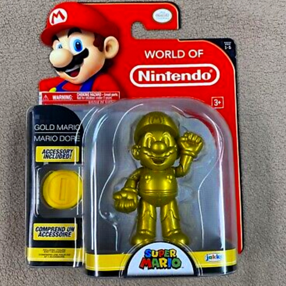 Super Mario Bros. 4" Figures Wave 5 Gold Mario